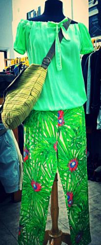 חליפת נשים - קייצית בצבעי ירוק