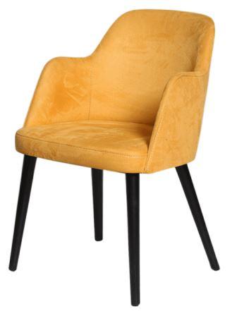 כסא לסלון בצבע חרדל